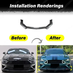 StarNav Pour MK6.5 2018 2019 2020 2021 2022 2023 Spoiler de pare-chocs avant de voiture, accessoires décoratifs de déflecteur avant - Product Image 2