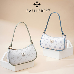 Baelberry Women's Crossbody Bag White Butterfly Print Water Resistant Shoulder Bag Everyday Commuter Style - Product Image 2