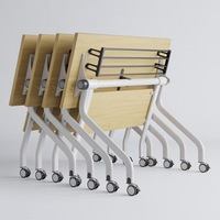 Cloison de bureau pliante rétractable combinaison efficace de meubles de bureau table de conférence à coutures mobiles