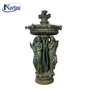 Fontana d'Acqua con Statua di <span class=keywords><strong>Angelo</strong></span> e Bambini in Bronzo, Design Personalizzato, Grande, Moderna, per Decorazione di Parchi all'Aperto, Feng Shui - Product Image 4