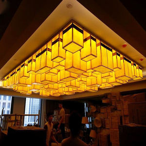 Personnalisé nordique contemporain luxe <span class=keywords><strong>grand</strong></span> hall d'entrée salle de banquet hôtel LED cristal plafond éclairage lustre Top classement restaurants - Product Image 2