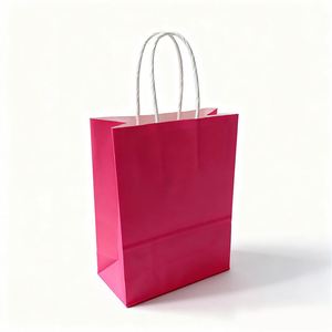 Sacs en papier cadeau en gros KM, sacs d'emballage en papier kraft avec logo personnalisé, avec poignée pour la promotion des achats - Product Image 1
