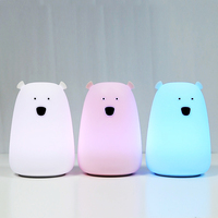 Lampe LED portable en silicone personnalisable et rechargeable pour chambre d'enfant, petite, mignonne, à intensité variable, avec contrôle tactile USB