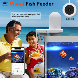 Intelligent Automatic <strong>Fish</strong> <strong>Feeder</strong> with Camera &amp; Sustainable Design WiFi Smart Aquarium Dispenser ABS Material - Product Image 2