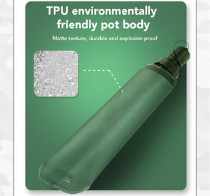 Bouteille d'eau pliable écologique, gourde souple pliable pour boire directement - Product Image 3