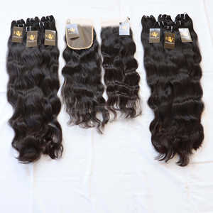 Mechones de cabello humano indio con encaje Frontal Hd, cabello sin procesar, 100% virgen, venta al por mayor de fábrica - Product Image 1