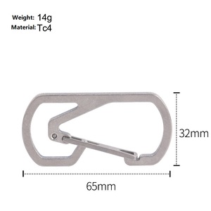 Porte-clés mousqueton en titane anti-perte à dégagement rapide pour la randonnée, le camping, la pêche, la pêche à la ligne, le plein air - Product Image 6