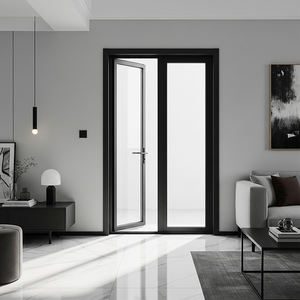 דלת זכוכית מתנדנדת חיצונית מודרנית עבור צפון אמריקה כניסה סלון מלון וילה סדנא קירות חוצץ - Product Image 1