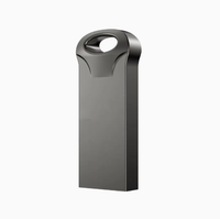 USB 2.0 3.0 asli, Pendrive logam 16GB-128GB USB stik memori Flash Disk