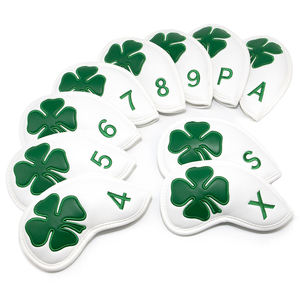 Custom Iron <b>Golf</b> <b>Head</b> <b>Covers</b> Wedges Headcovers 4 Leaves Lucky Design 10pcs 4-9 a S P X <b>Golf</b> Iron Headcover Set - Product Image 1