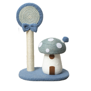 Arbre à chat en sisal personnalisable anti-chute de fibres, avec maison champignon et structure d'escalade pour petits chats, vente en gros - Product Image 4