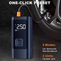 Compresseur d'air portable 12V avec affichage numérique, pompe électrique ABS monocylindre pour berlines