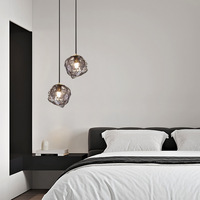 Lampadario Moderno a Cubetti di Ghiaccio, Lussuoso Lampadario Artistico Multi-Luce per Scale, Hall di Hotel e Ville, Comodino