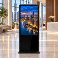 Kiosque LCD sur pied AIYOS pour intérieur avec écran tactile et assistant vocal IA en option pour concierges d'hôtel et services clients