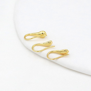 18k pure copper high-heeled <b>shoe</b> ear <b>hooks</b> with adhesive pearls, DIY jewelry accessories, 14K gold-plated soup spoon ear <b>hooks</b> - Product Image 3