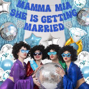 Décorations pour enterrement de vie de jeune fille Mamma <span class=keywords><strong>Mia</strong></span>, Décoration de fête prénuptiale Disco Dance Queen, Décoration de fête de mariage et enterrement de vie de jeune fille - Product Image 6