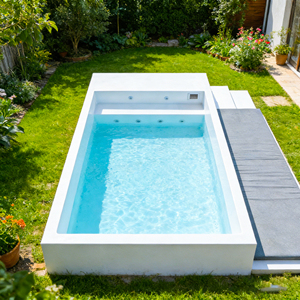 Piscina Familiar Elevada de Fibra de Vidrio de Tamaño Pequeño Personalizada con Sistema de Desbordamiento, Resistente a los Rayos UV y a la Corrosión - Product Image 2