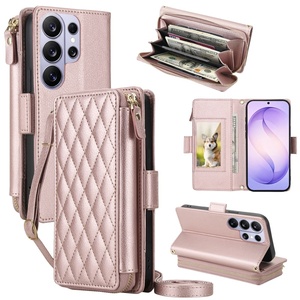เคสโทรศัพท์หนัง PU สำหรับธุรกิจ สำหรับ Samsung S26 S23 S24 S25 Ultra FE พร้อมช่องใส่บัตร ที่ตั้งวาง และสายคล้องป้องกัน - Product Image 1