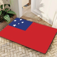 Paillasson antidérapant rectangulaire avec drapeau de Samoa, 40x60cm, tapis de sol en caoutchouc et Polyester pour l'entrée, la cuisine, la décoration du garage