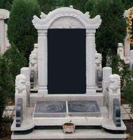 Décorations d'Halloween au design américain moderne, monument funéraire en granit noir de Chine, pierre tombale musulmane en marbre