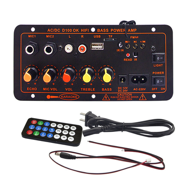 100W Car BT Power Amplifier Board Home Audio K Song Outdoor Subwoofer Power Amplifier Board