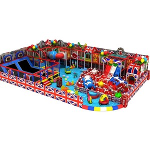 Équipement de terrain de jeu intérieur de style britannique trampoline de jeu souple et cadre d'escalade pour centres commerciaux et <span class=keywords><strong>parcs</strong></span> d'attractions en vente - Product Image 1