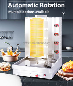 เครื่องทำโดเนอร์เคบับแก๊สไฟฟ้าแบบหมุนอัตโนมัติสำหรับร้านอาหาร ชวาร์มาเชิงพาณิชย์ <span class=keywords><strong>2</strong></span> 3 4 5 หัวเตา เครื่องย่างบาร์บีคิวแบบตุรกี - Product Image 1
