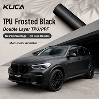 Film de protection de peinture automobile KUCAI TPU givré noir PPF, fabricant, 1,52x15m, anti-jaunissement, auto-réparateur, transparent