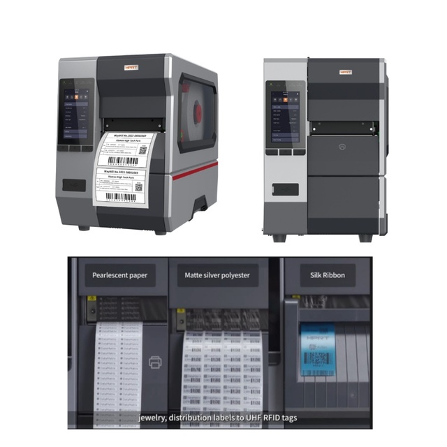 HPRT Desktop High Resolution IK4 600DPI Industrial Grade Direct Thermal Transfer Barcode Label Printer Support UHF RFID Printing