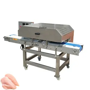औद्योगिक ताजा गोमांस चिकन मटन मांस स्लिसर काटने मशीन 5 मिमी-40 मिमी मोटाई के लिए क्षैतिज ताजा मांस स्लिसर मशीन