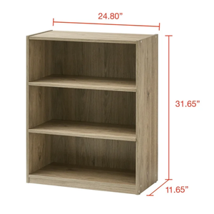 Librería moderna de madera de <span class=keywords><strong>3</strong></span> estantes con estantes ajustables para el hogar, oficina, sala de estar y almacén, muebles de supermercado - Product Image 4