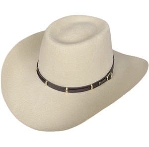 A112001 Chapeau haut de forme à large bord, style cavalier, unisexe, 100% laine, décontracté, toutes saisons - Product Image 1