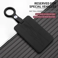 Housse de protection en caoutchouc de silicone liquide pour clé de voiture Tesla Model 3 Model Y, coque de protection pour porte-clés, accessoires décoratifs