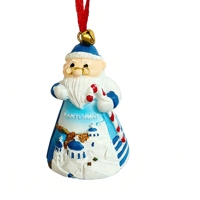 Décoration de Noël personnalisée Souvenir de Grèce, Bonhomme de neige en résine, Artisanat de haute qualité, Ornements suspendus UV, Décoration d'intérieur