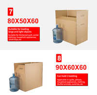 Boîte de papier de déménagement extra dure en gros emballage logistique épaissie à cinq étages grande boîte super dure pour le déménagement et le stockage