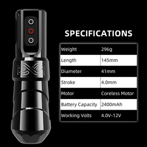 XNET F L U X E X O <span class=keywords><strong>M</strong></span> A X 4毫米笔触无线纹身枪专业无线旋转纹身机艺术家人体艺术笔 - Product Image 4