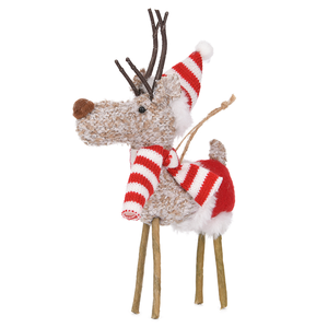 Manufacturer Family Modern <b>Santa</b> <b>Sleigh</b> and Reindeer Christmas Tree Ornament Set - Product Image 2