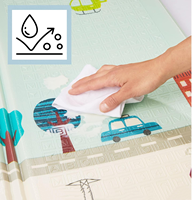 Tapete de Juego Plegable Impermeable para Bebés, Tapete de Espuma XPE para Actividades de Cuidado del Bebé, Tapete de Juego para Niños