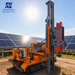 Yeni Tasarlanmış TZ630 Paletli Hidrolik Kazık Çakma Makinesi, 75KW Motor ve Yüksek Verimli Güneş Enerjili Kurulum - Product Image 2