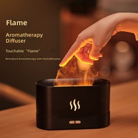 Diffuseur d'arômes Bestseller, diffuseur d'arômes à flamme simulée colorée, humidificateur à brume froide pour la maison, le bureau, alimentation secteur/USB, silencieux