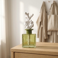 Diffuseur d'arômes floraux en céramique et plâtre, diffuseur à bâtonnets, conception personnalisée d'usine, coffret cadeau de luxe, OEM ODM, style de vie haut de gamme