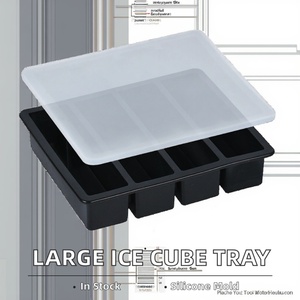 150ml Large Rectangle Silicone Ice Cube Molds Eco-Friendly Ice <b>Cream</b> <b>Maker</b> Tray for Soap Soup Ice <b>Cream</b> - Product Image 3