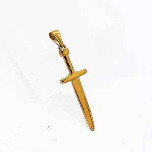 Colgante de acero inoxidable con forma de espada para hombre, joyería Punk, cuchillo de armas cortas - Product Image 3