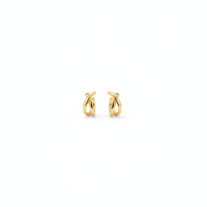 Pendientes de Botón con Diamantes Pavé de Moda, Chapados en Oro de 14K/18K, Opciones en Oro Rosa y Amarillo para Compromiso - Product Image 1
