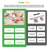 Sacs de conservation sous vide réutilisables avec valve d'air, double couche, sacs de conservation alimentaire sous vide, sacs à fermeture éclair pour aliments