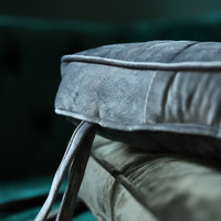 Coussin de chaise carré empilable en velours hollandais lavable, grand format, pour mobilier de salle à manger moderne et d'extérieur, idéal pour animaux de compagnie - Vente en gros