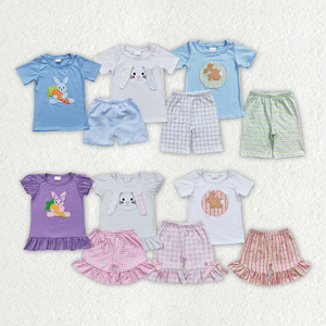 Vêtements pour enfants de haute qualité à faible MOQ, tenues « <span class=keywords><strong>Comme</strong></span> mon papa », haut brodé, short camouflage, ensemble de vêtements d'été pour garçons - Product Image 5