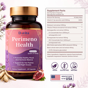 Cápsulas de Apoyo para la Menopausia de Marca Privada OEM, Fórmula Herbal Natural para Mujeres, 500mg, Sin OMG, Venta al por Mayor, Suplemento B2B - Product Image 2