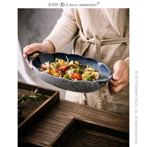 Assiettes en céramique Vintage de Style nordique de qualité alimentaire pour Restaurant, assiettes en céramique faites à la main - Product Image 3