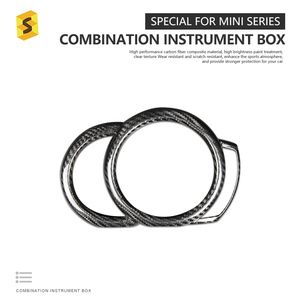 Accesorios interiores de la cubierta del marco del salpicadero de fibra de carbono real para <span class=keywords><strong>MINI</strong></span> Clubman F54 Countryman F60 <span class=keywords><strong>Cabrio</strong></span> F57 tipo Kits interiores - Product Image 3